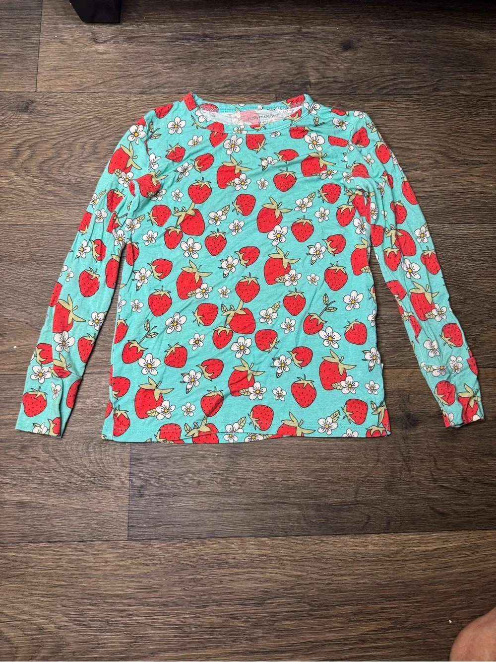 Posh Peanut Aqua and Red Strawberry Pajama Set